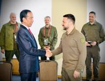 Presiden Jokowi dan Presiden Ukraina Zelenskyy 
