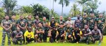 Tingkatkan Sinergitas TNI-Polri, Satgas Yonif 143/TWEJ Lakukan Olahraga Bersama