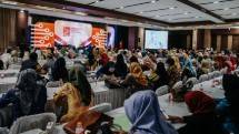 Peserta digital bootcamp Indonesia Digital Learning (IDL) untuk peningkatan kelulusan sertifikasi guru Indonesia di Graha Asia Plaza Asia Sumedang beberapa waktu yang lalu. 