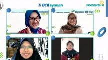 Sebelah kiri atas Presiden Direktur BCA Syariah Yuli Melati Suryaningrum berphoto bersama dengan Big Sista terbaik WEpreneur by BCA Syariah