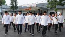 Panglima TNI Laksamana Yudo Margono dan KASAL Sholat Idul Adha dan Prajurit Korps Marinir di Kesatrian Hartono Cilandak 