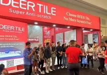 Booth Deer Tile di pameran IndoBuildTech 2023