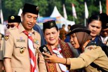 Presiden Jokowi dan Ibu Iriana Tinjau Raimuna Nasional XII