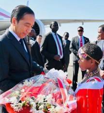 Presiden Joko Widodo Tiba di Nairobi Kenya