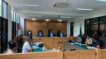 Ketua Presidium HIMKI Abdul Sobur saat menghadiri persidangan di PTUN terkait operasional Asmindo