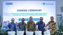 Penandatanganan antara BRI dengan Chandra Asri