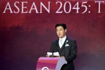 UNICEF East Asia & Pacific Regional Ambassador Choi Siwon menyampaikan pidatonya pada hari kedua ASEAN Business Investment Summit (ABIS) 2023 di Jakarta, Senin (4/9/2023). Media Center KTT ASEAN 2023/Zabur Karuru/foc. 