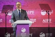 Perdana Menteri Australia Anthony Albanese menyampaikan paparan sebagai Pembicara Kunci di hari kedua ASEAN-Indo-Pacific Forum (AIPF) in Jakarta (6/9/2023) (Foto: Media Center KTT ASEAN 2023/Galih Pradipta/aww/ratih) 