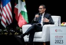 Menteri Pariwisata dan Ekonomi Kreatif (Menparekraf) Sandiaga Uno saat menjadi salah satu panelis dalam acara ASEAN+ Youth Summit 2023 &ldquo;ASEAN Youth Strength: Collaboration in Diversity&rdquo;, Kamis (7/9/2023) di Jakarta Concert Hall. (foto: Kemenparekraf 