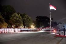 Presiden Jokowi Pimpin Upacara Parade Senja HUT Ke-78 TNI