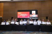 Suasana Penandatanganan Pernyataan Komitmen Bersama Pembentukan Hub JIPP Tahun 2023 dan Penyelenggaraan Inovasi Pelayanan Publik, di Jakarta, Jumat (20/10).