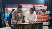 Penandatanganan kerja sama antara ExportHub.id dan InterAromat B.V.
