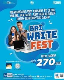 BRI Write Fest Digelar! Berhadiah dan Beasiswa S2