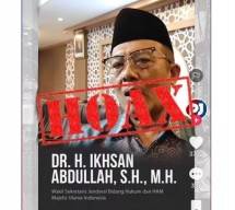 Wakil Sekretaris Jenderal (Wasekjen) MUI, Ikhsan Abdullah 