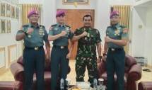 Dankormar Terima Laporan Kenkat Tiga Perwira Tinggi Korps Marinir