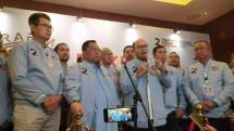 Ketua TKN Roslan Roeslani usai acara deklarasi Relawan Pedagang Indonesia Maju (Rapim) di Djakarta Theater, MH Thamrin, Jakarta Pusat, Jumat, 8 Desember 2023.