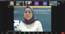 Plt Kepala Pusat Analisis Perpustakaan dan Pengembangan Budaya Baca Perpusnas Dewi Kartikasari dalam webinar Bedah Rumus IPLM 2023.