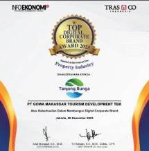 PT Gowa Makassar Raih Top Digital Corporate Brand Award 2023 