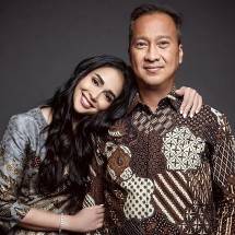 Menperin Agus Gumiwang Kartasasmita bersama sang istri, Loemongga Kartasasmita