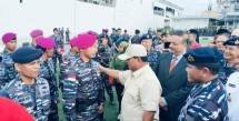 Menhan Prabowo Subianto Lepas Prajurit Terbaik Marinir ke Palestina