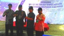 Ir Dodi Sukmayadi dari BIG (dua dari kiri) Dalam Uji SNI Survei Batimetri