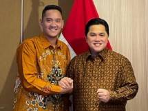 Dimas Wisramirantho selaku Komisaris di lingkungan PT Semen Indonesia Logistik group bersama Meneg BUMN Erick Thohir