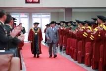 Menhan Prabowo Hadiri Acara Wisuda Unhan RI