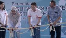 Sesi pemotongan pita tanda diresmikannya RSUI WINGS Garden Depok.