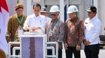 Presiden Jokowi saat meresmikan pabrik minyak makan merah di Deli Serdang