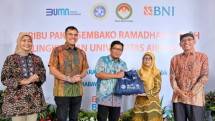 BNI dan UNAIR Berkolaborasi Bagi 1.000 Paket Sembako