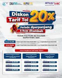 Imbau Pemudik untuk mudik Lebih Awal, Hutama Karya Tamabah Ruas Sumatera yang Berikan Diskon 20 Persen
