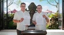 Kerjasama antara PT Garuda Adhimatra Indonesia dengan PT Distribusi Nusantara Makmur hadirkan GWK, air minum dalam kemasan resmi di kawasan Garuda Wisnu Kencana Bali.