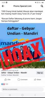 Bank Mandiri Himbau Nasabah Hati-Hati Modus Penipuan Berkedok Undian Berhadiah