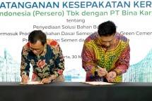  SIG dan Bina Karya melakukan penandatanganan Kesepakatan Kerja Sama Tentang Penyediaan Solusi Bahan Bangunan Termasuk Produk Berbahan Dasar Semen (Termasuk Green Cement), Produk Turunan Semen dan Bahan Bangunan, di The East Tower, Jakarta, pada Kamis (30/05/2024).