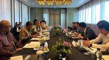 Menperin Agus Gumiwang Kartasasmita saat menemui jajaran SAIC-GM-Wuling Automobile Co., Ltd di Beijing