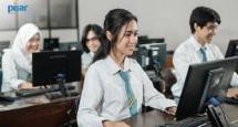 SMA 40 yang mendapatkan fasilitas belajar dari Telkom