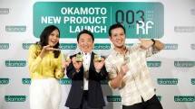 Peluncuran Okamoto 0.03 Real Fit, kondom latex tipis pertama di Indonesia tanpa tip.