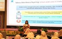 Peluncuran program Membaca Nyaring di Pekanbaru, Riau, Rabu, 21 Agustus 2024.