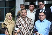 Anggota Panitia Khusus (Pansus) Angket Haji DPR RI, Marwan Jafar, saat diwawancarai usai sidak ke Kantor Siskohat Kemenag, di Jakarta, Rabu (4/9/2024). Foto: Farhan/vel