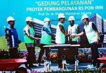 Menteri Kesehatan Topping Off Gedung INN di RSPON, Pusat Layanan Penelitian dan Layanan Unggulan Otak dan Saraf