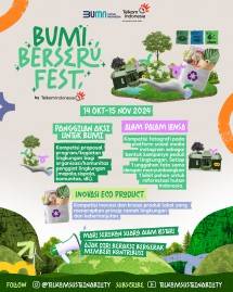Telkom Ajak Masyarakat Melestarikan Lingkungan melalui Kompetisi Bumi Berseru Fest