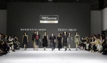 Fashion show kolaborasi TRESemm&eacute; bersama desainer Rinda Salmun dan Ernesto Abram di Jakarta Fashion Week 2025.
