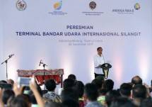 Presiden Jokowi resmikan Bandara internasional Silangit Medan