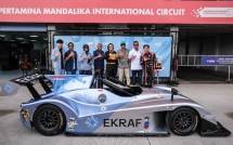 Kemenekraf memperkenalkan logo baru yang mencerminkan semangat ekonomi kreatif sebagai &ldquo;The New Engine of Economic Growth&rdquo; pada ajang Mandalika Festival of Speed 2024 Final Round, Minggu (08/12/2024).