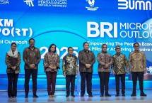 Direksi BRI bersama para Menteri di BRI Micro Finance Outlook