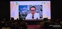 Wakil Menteri Luar Negeri Arief Havas Oegroseno saat memberikan sambutan pada acara Konferensi Internasional yang diselenggarakan Rumah Sawit Indonesia (RSI) di Medan, Sumatera Utara, Rabu (19/2/2025)