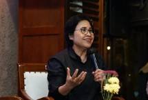 Direktur Enterprise and Business Service Telkom FM Venusiana saat acara silaturahmi bersama beberapa pemimpin redaksi media di Jakarta 