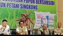 Koordinasi hulu-hilir Masyarakat Singkong Indonesia (MSI) dan diskusi implementasi pupuk subsidi sebagai salah satu solusi persoalan singkong di Lampung Tengah, Provinsi Lampung, Sabtu (15/3/2025).