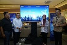 (Kiri ke Kanan) AVP External Communication Telkom Sabri Rasyid, VP Corporate Communication Telkom Andri Herawan Sasoko , OVP Enterprise Marketing & Regional Management Telkom Reni Yustiani, dan OVP Enterprise Product Development Telkom Tanto Suratno saat Media Gathering Telkom, beberapa waktu lalu.