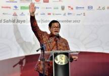 Seskab Pramono Anung saat menghadiri Indonesianisme Summit 2017, di Jakarta, Sabtu (9/12). (Foto: Humas/Rahmat).